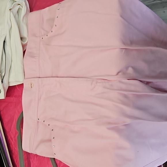 Milli Designs Pink Rhinestone Denim Jacket and Pants Set Medium - Picture 8 of 8